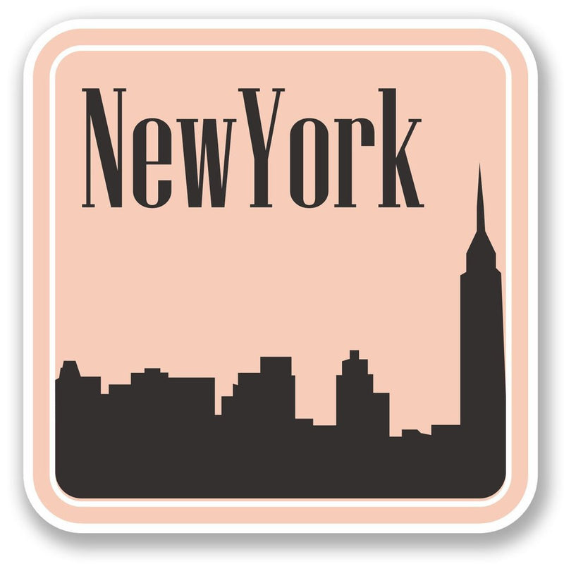 2 x New York USA Vinyl Sticker