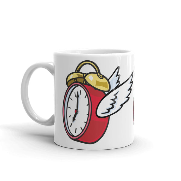 Time Flies Alarm Clock High Quality 10oz Coffee Tea Mug #4626