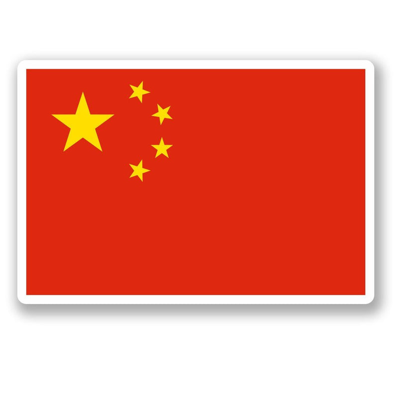 2 x China Chinese Flag Vinyl Sticker