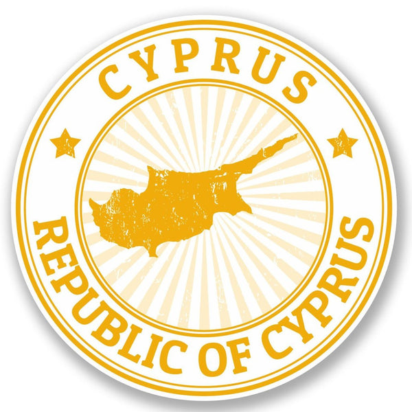 2 x Cyprus Vinyl Sticker #4655