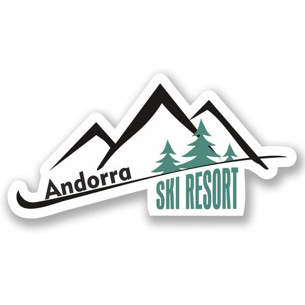 2 x Andorra Ski Resort Vinyl Sticker #4659