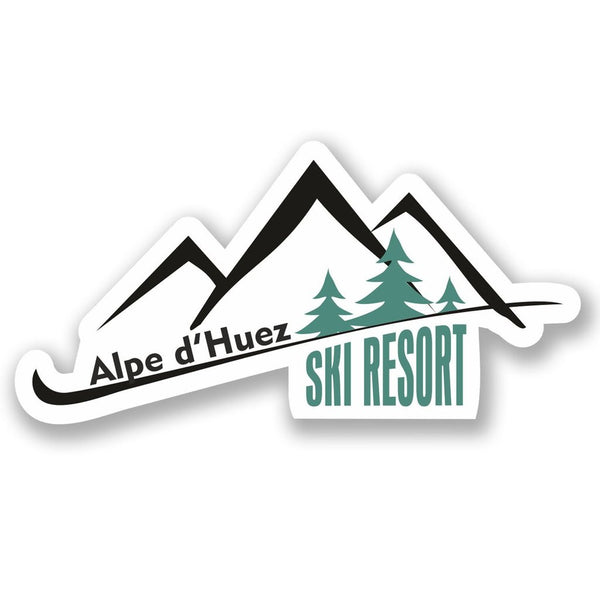 2 x Alpe d'Huez Ski Resort Vinyl Sticker #4661