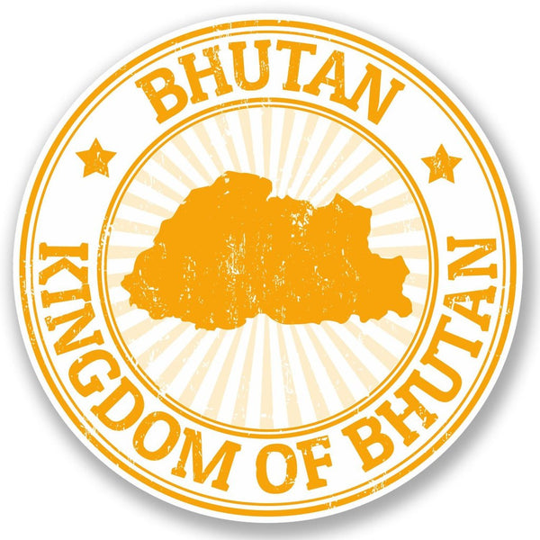 2 x Bhutan Vinyl Sticker #4666