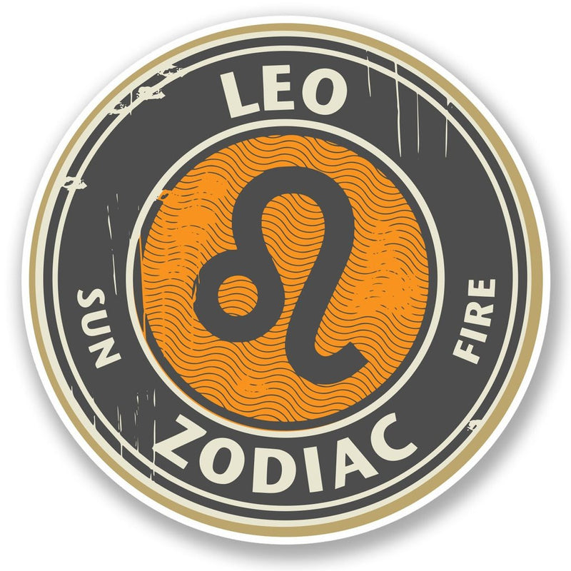 2 x Leo Vinyl Sticker