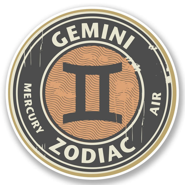 2 x Gemini Vinyl Sticker #4670