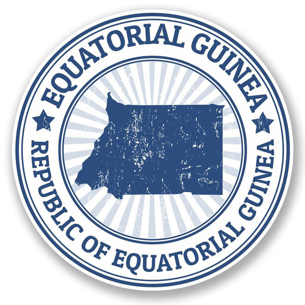 2 x Equatorial Guinea Luggage Travel Vinyl Sticker iPad Sign Fun #4679