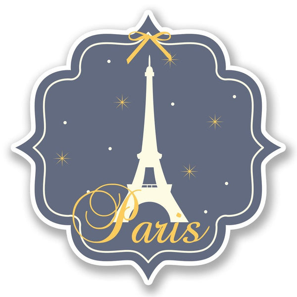 2 x Paris Luggage Travel Vinyl Sticker iPad Sign Fun #4686