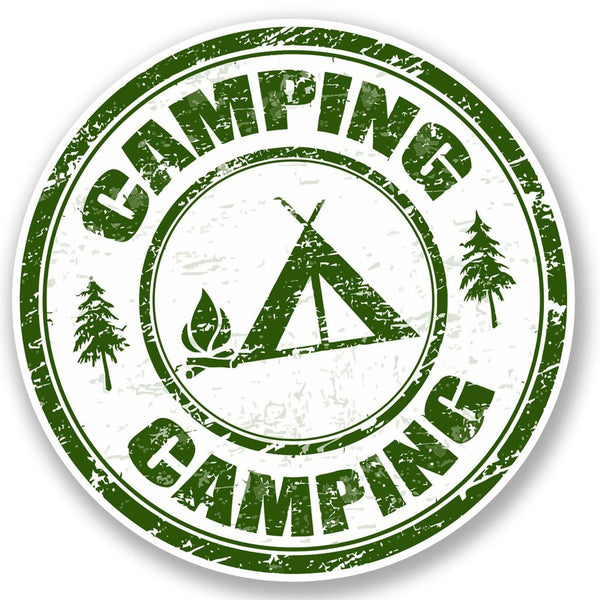 2 x Camping Vinyl Sticker #4694