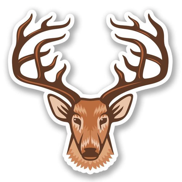 2 x Deer Stag Vinyl Sticker #4699
