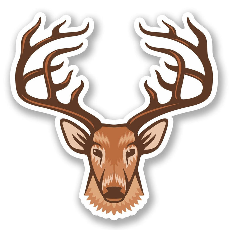 2 x Deer Stag Vinyl Sticker