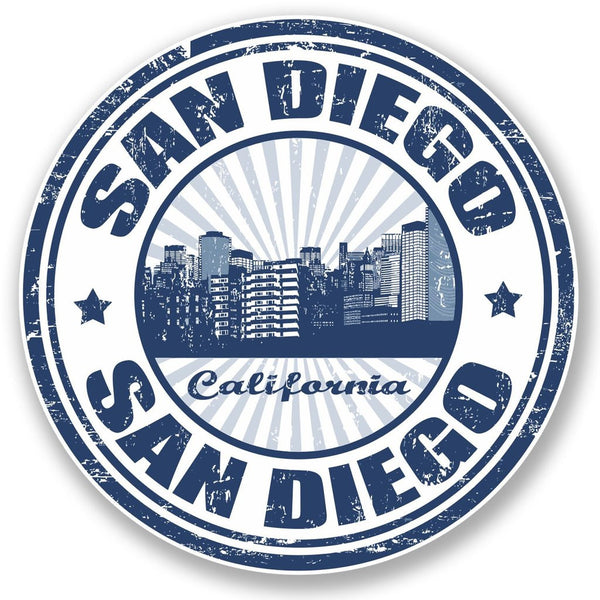 2 x San Diego California USA Vinyl Sticker #4701