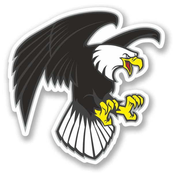 2 x Angry Eagle Vinyl Sticker #4710