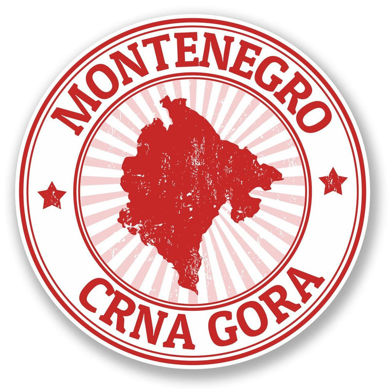 2 x Montenegro Vinyl Sticker