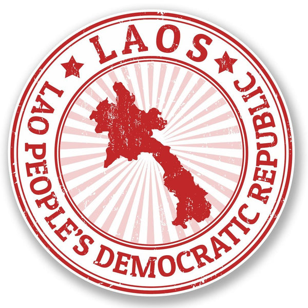 2 x Laos Vinyl Sticker #4721