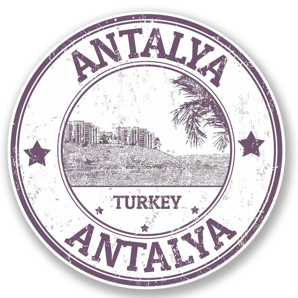 2 x Antalya Turkey Vinyl Sticker #4724