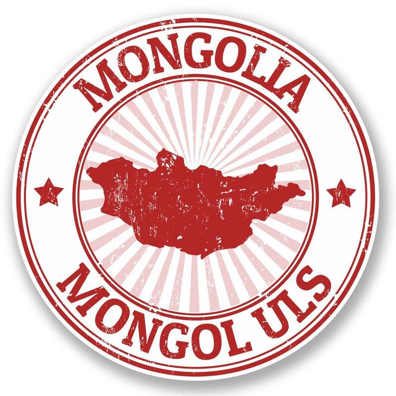 2 x Mongolia Vinyl Sticker