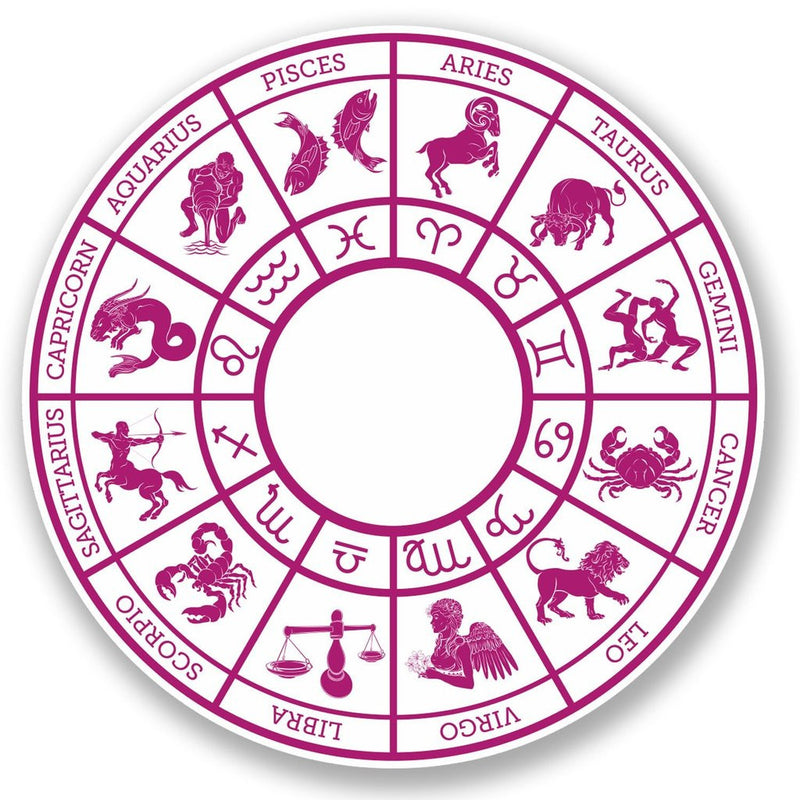 2 x Horoscope Birthsign Vinyl Sticker