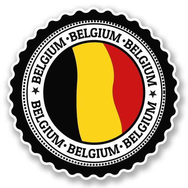 2 x Belgium Vinyl Sticker #4757