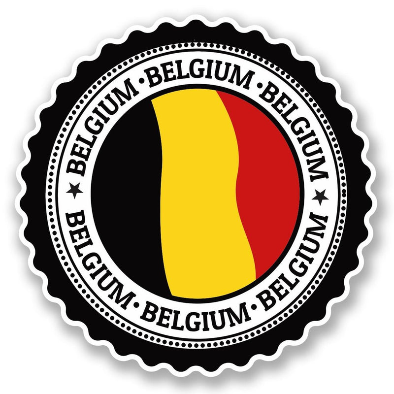 2 x Belgium Vinyl Sticker