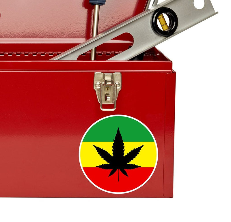 2 x Rasta Weed Jamaica Vinyl Sticker