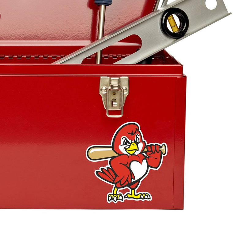 2 x Red Baseball Bird Vinyl Sticker