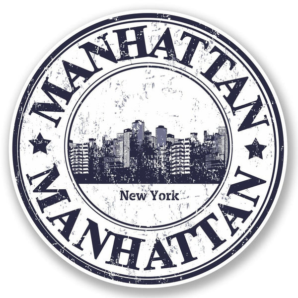 2 x Manhattan New York Vinyl Sticker #4772