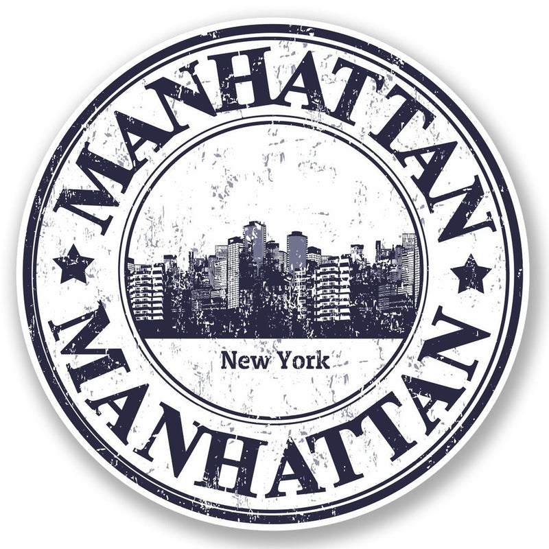 2 x Manhattan New York Vinyl Sticker