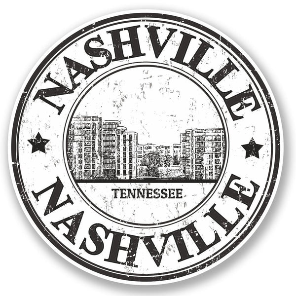 2 x Nashville Tennessee Vinyl Sticker #4773