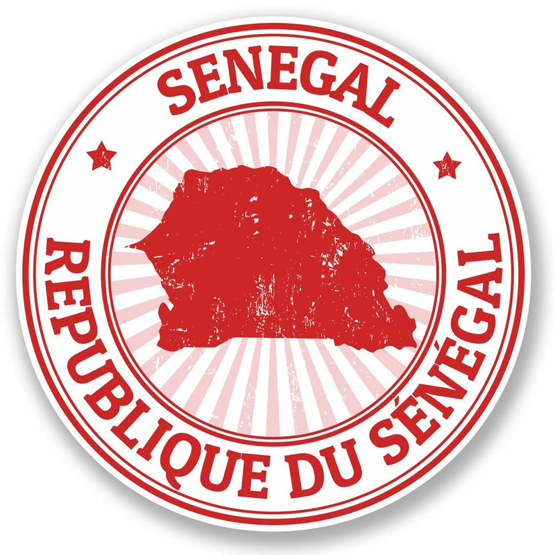 2 x Senegal Vinyl Sticker