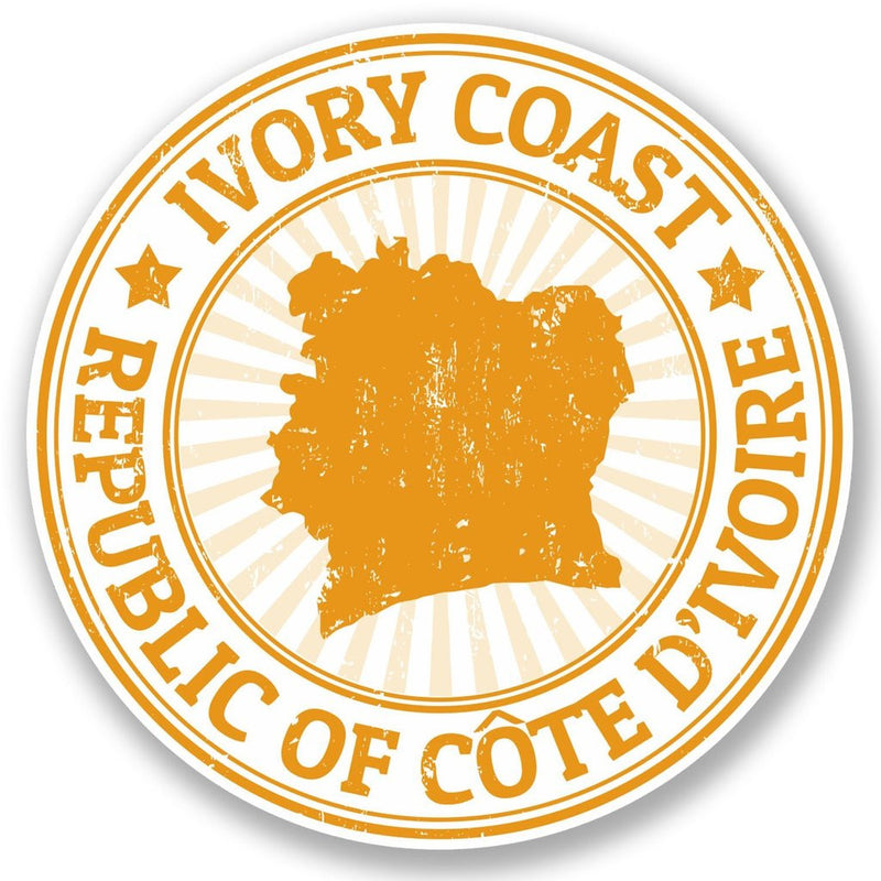 2 x Ivory Coast Vinyl Sticker