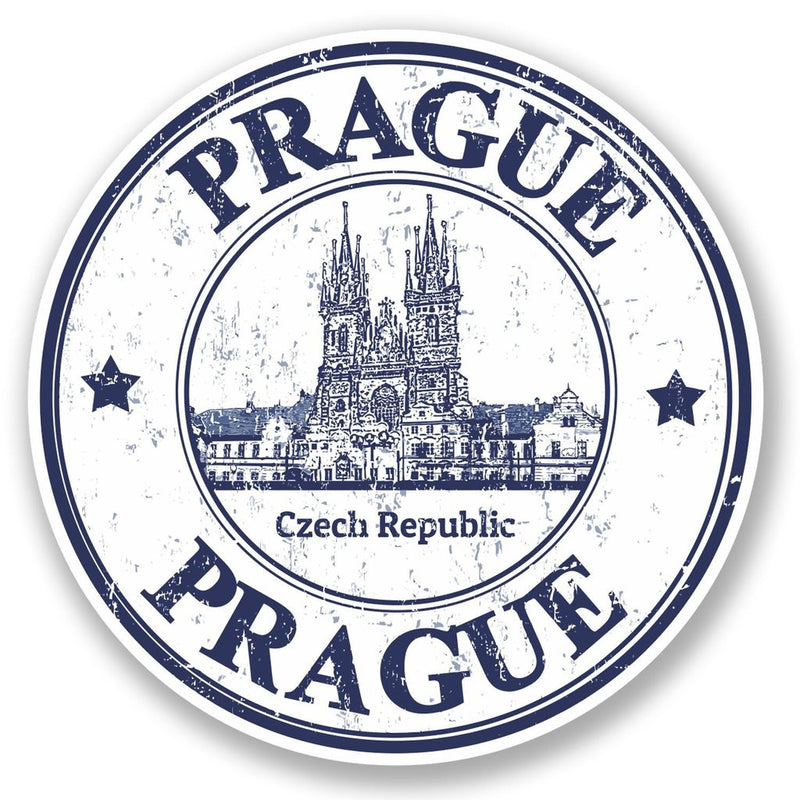 2 x Prague Czech Republic Vinyl Sticker