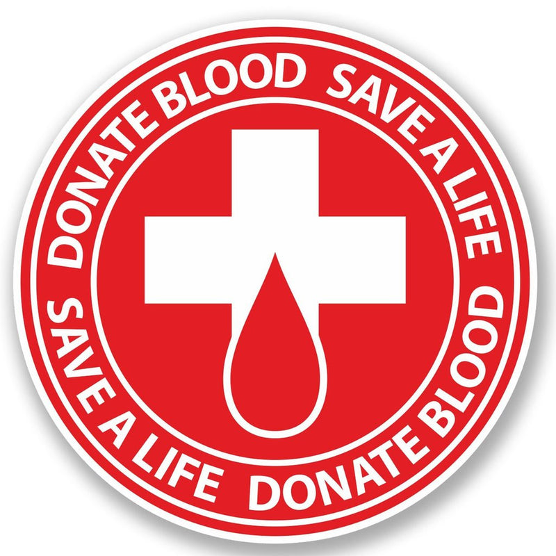 2 x Donate Blood Vinyl Sticker