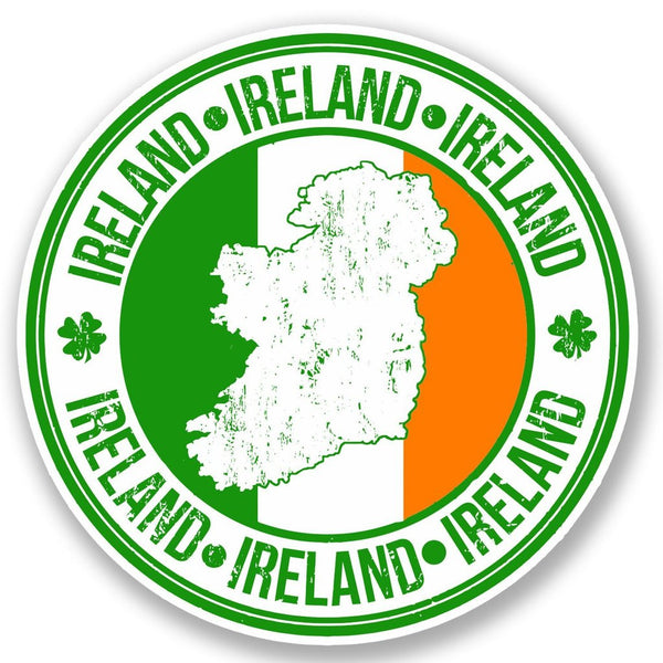 2 x Ireland Irish Flag Map Vinyl Sticker #4930