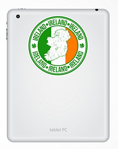 2 x Ireland Irish Flag Map Vinyl Sticker
