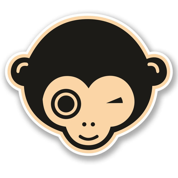 2 x Cheeky Monkey Vinyl Sticker #5001