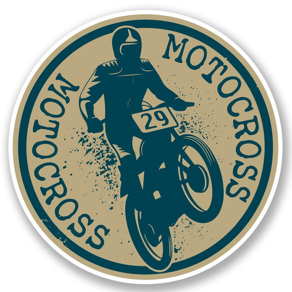 2 x Motocross Vinyl Sticker #5016