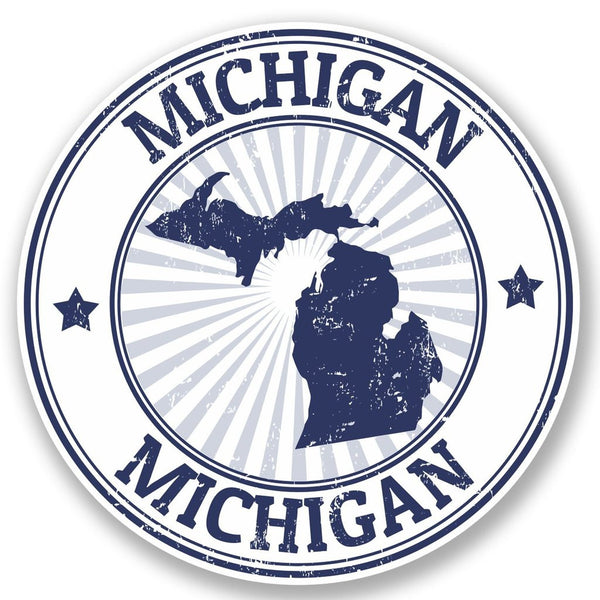 2 x Michigan USA Vinyl Sticker #5023