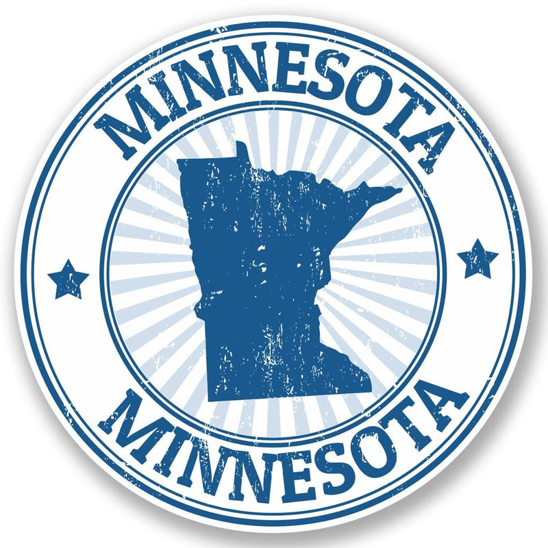 2 x Minnesota USA Vinyl Sticker
