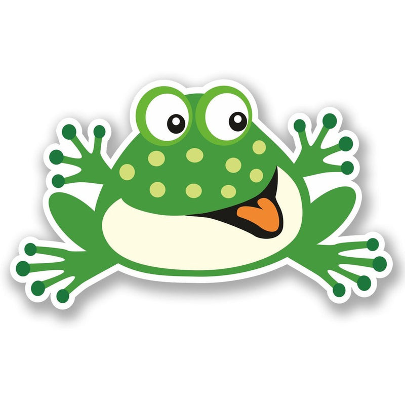 2 x Funny Frog Vinyl Sticker