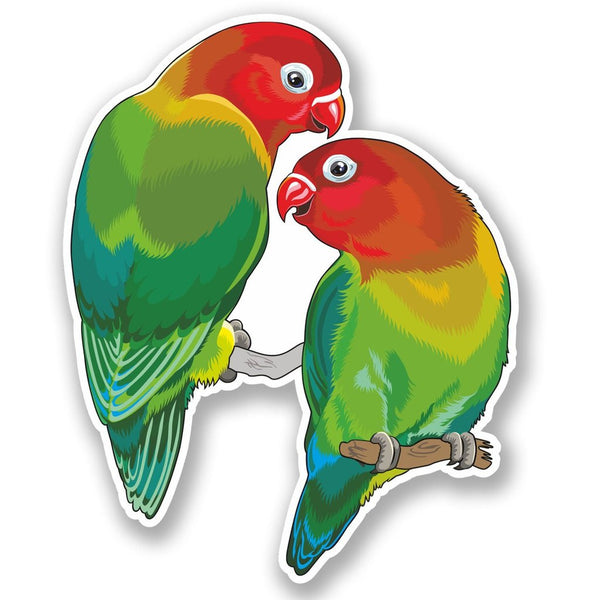 2 x Love Birds Vinyl Sticker #5036