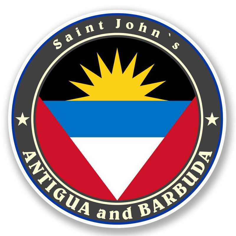 2 x Antigua and Barbuda Vinyl Sticker