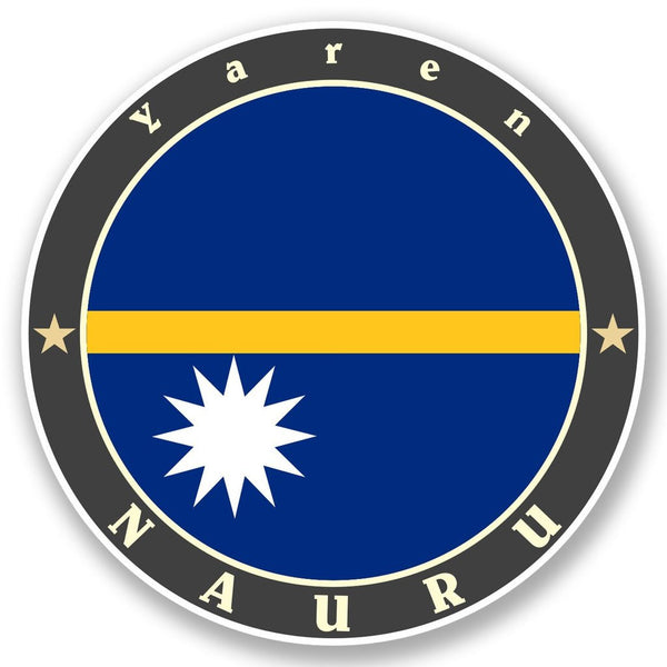 2 x Nauru Vinyl Sticker #5089