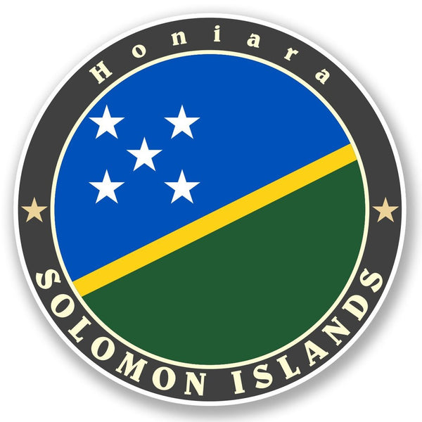 2 x Solomon Islands Vinyl Sticker #5094