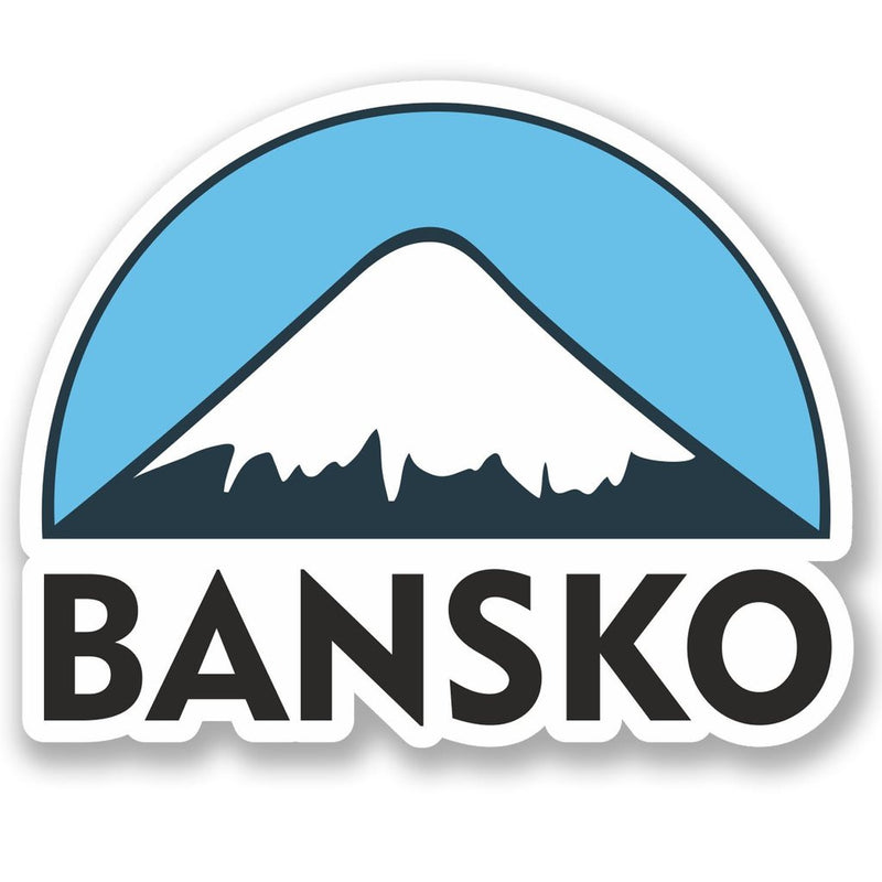 2 x Bansko Ski Snowboard Vinyl Sticker