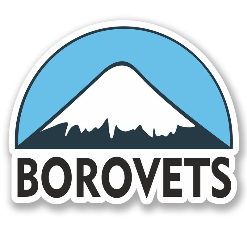 2 x Borovets Ski Snowboard Vinyl Sticker