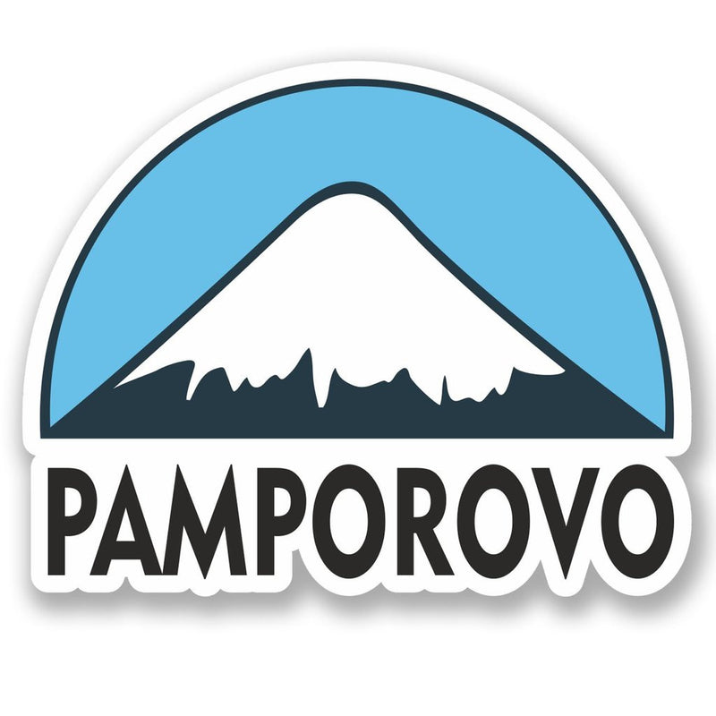 2 x Pamporovo Ski Snowboard Vinyl Sticker