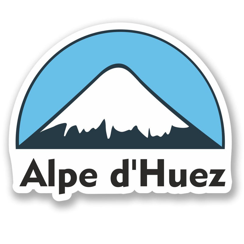 2 x Alpe d'Huez Snowboard Vinyl Sticker