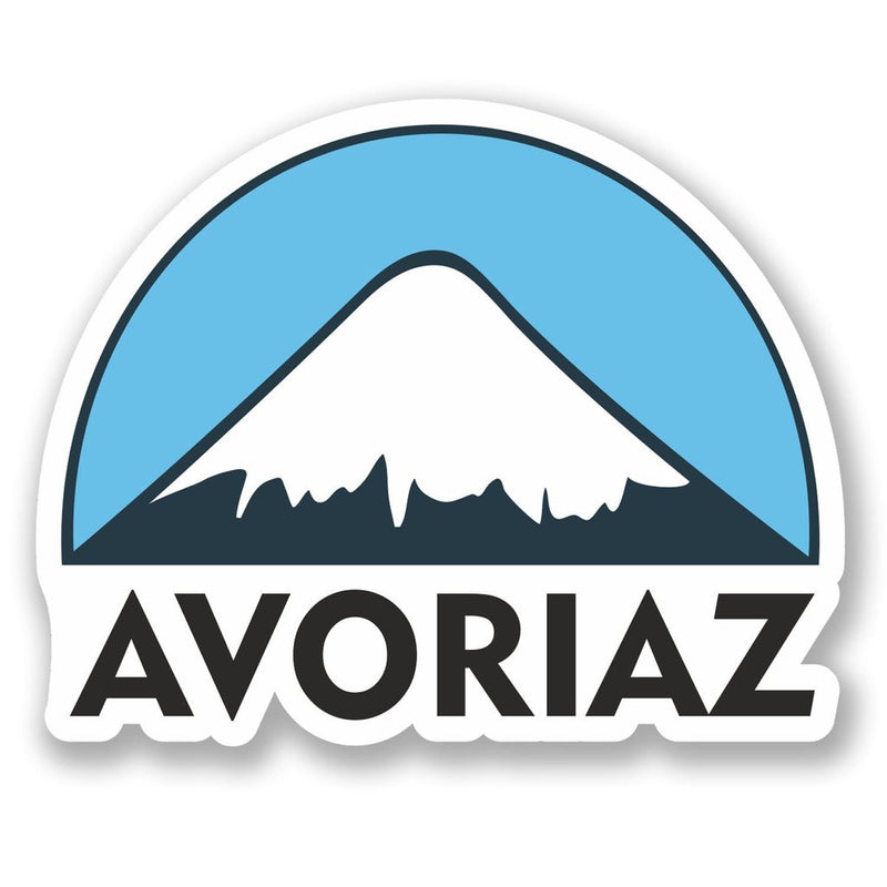 2 x Avoriaz Ski Snowboard Vinyl Sticker
