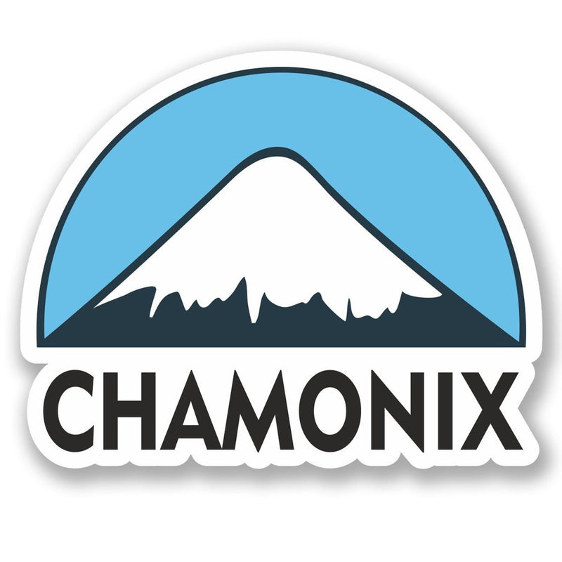 2 x Chamonix Ski Snowboard Vinyl Sticker