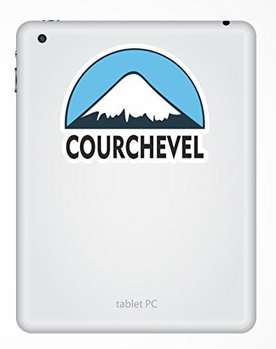 2 x Courchevel Ski Snowboard Vinyl Sticker